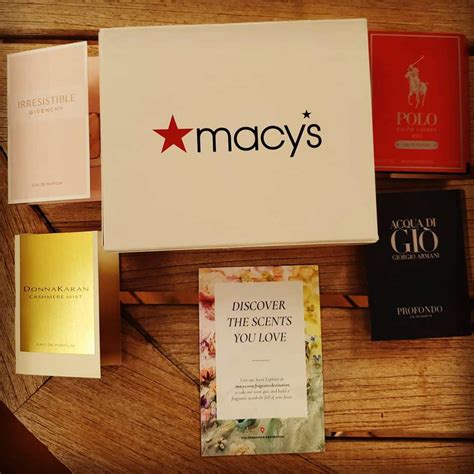 macy's free perfume sample box.